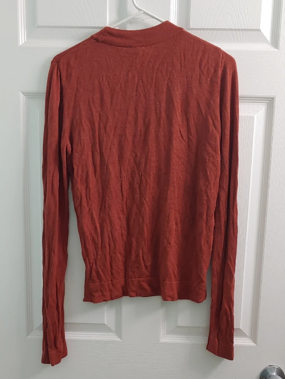 Free People Sweater Free To Roam Mockneck Terracotta Orange Women's Size M